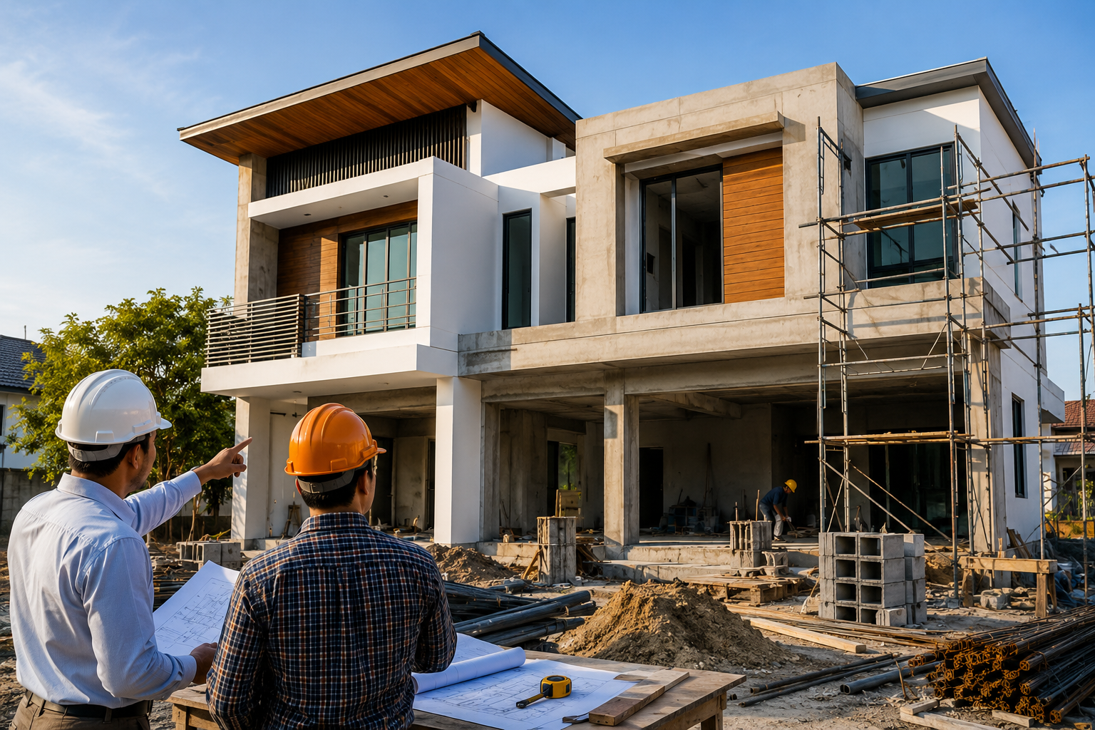Custom residential home construction project